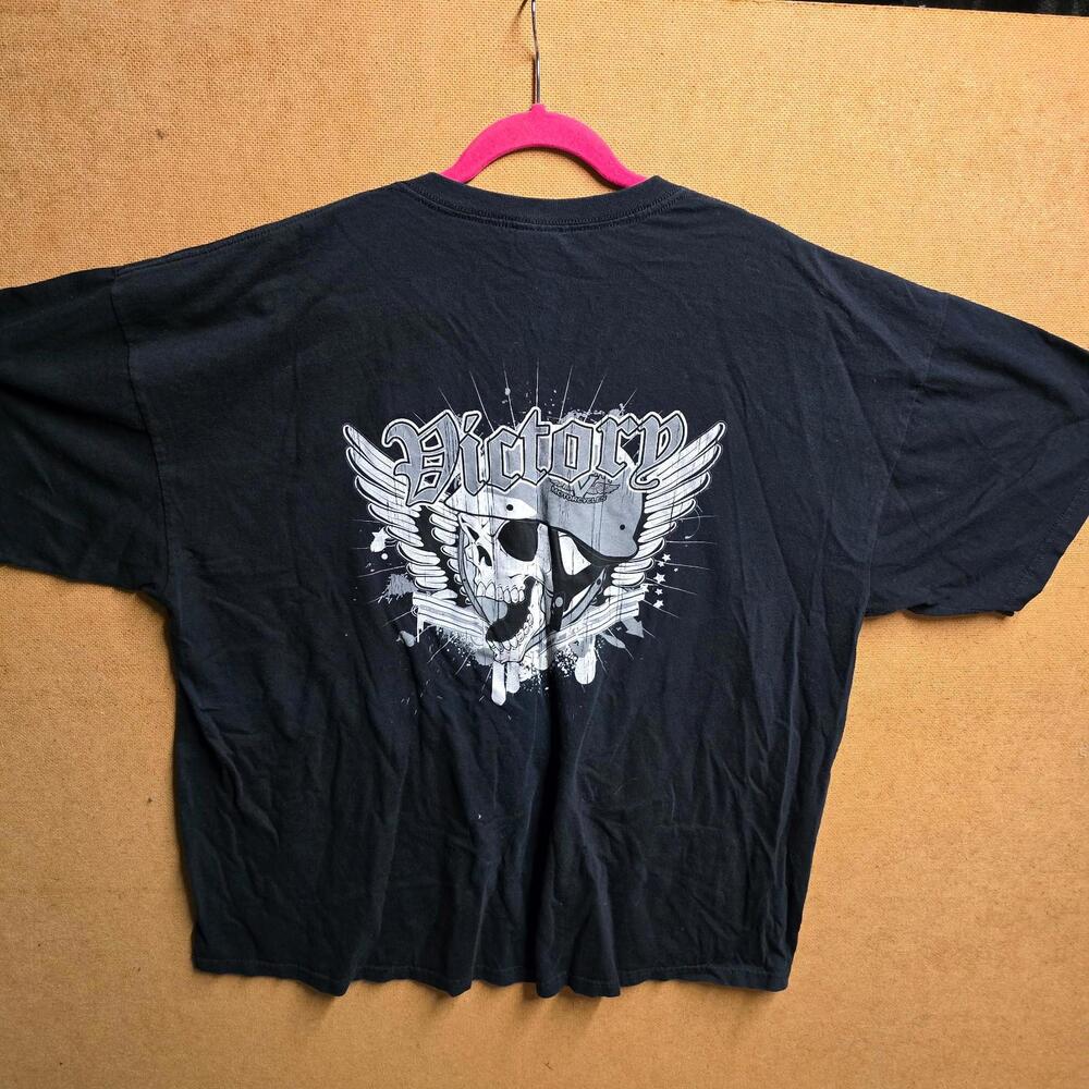 Victory Motorcycles Gear Skull Wings Black T-shirt Men's 2XL